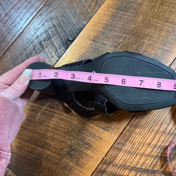 Vionic Merlot Black Croc Leather Slide Sandals Women’s Comfort Criss-Cross - Picture 12 of 13